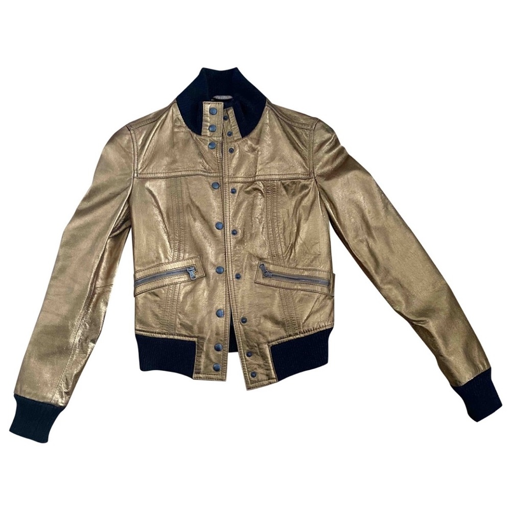D&G gold leather bomber
